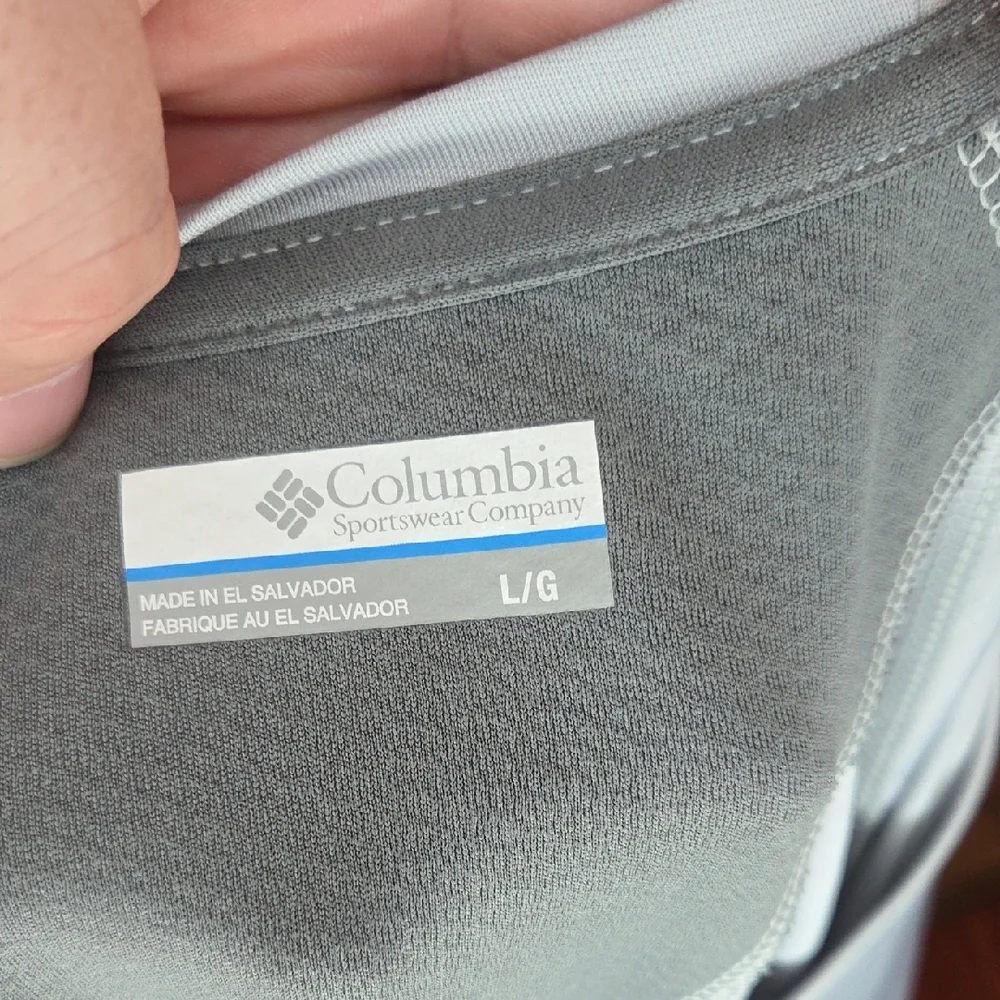Columbia Men's Gray Long Sleeve Performance Shirt, PFG, Large. - Picture 5 of 6